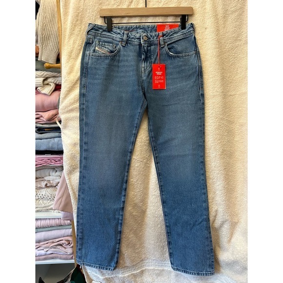 Diesel Straight Jeans 2002 5-Pocket Slim Fit Low Waist Jeans Size W28 L30 - Picture 16 of 16